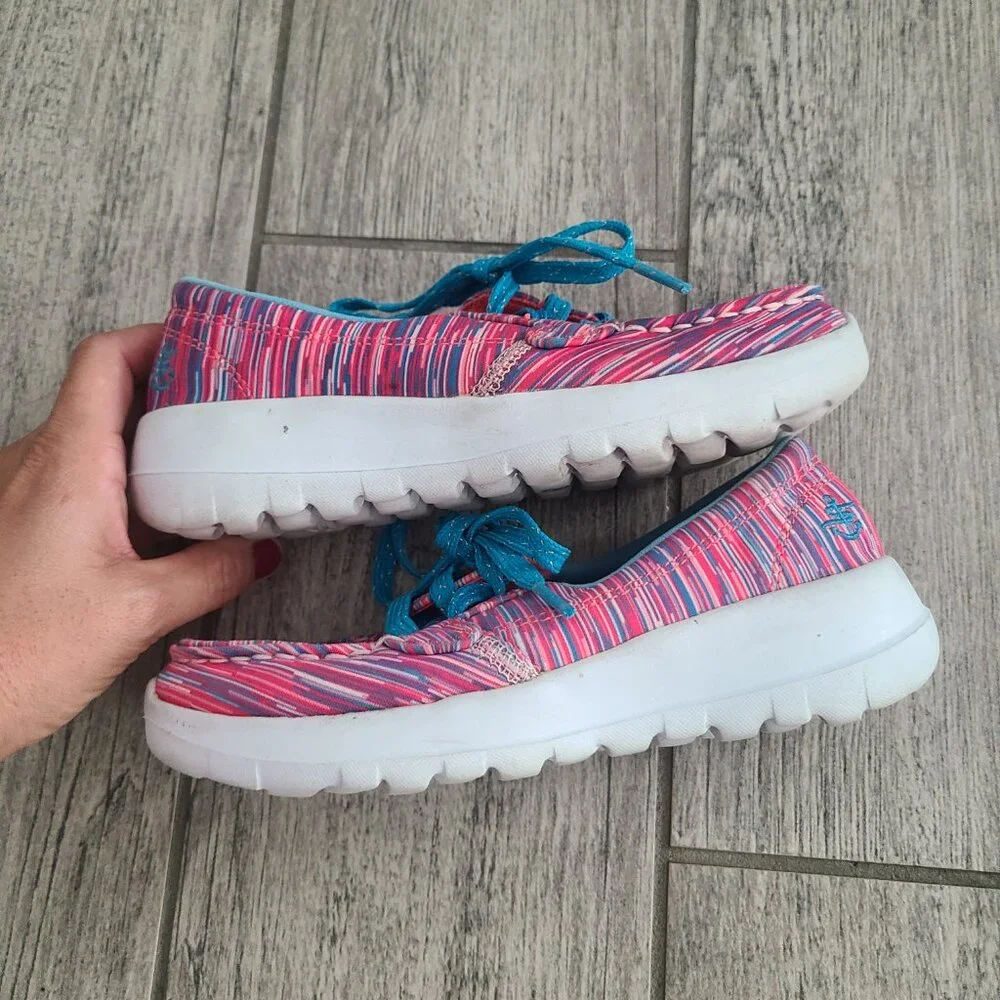 Skechers Air Cooled Slip-in GO WALK Joy sneakers pink blue 13.5 kids